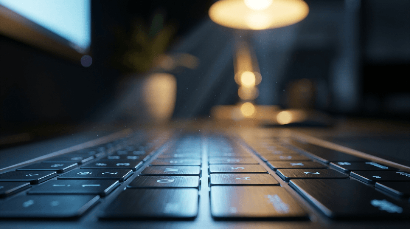 Laptop with data dashboard and advertising mockup